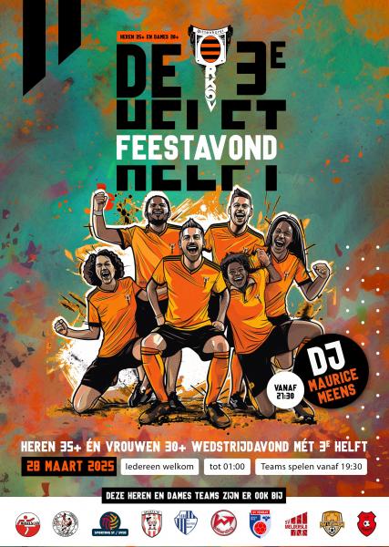 Heren 35+ én Vrouwen 30+ organiseren feestavond