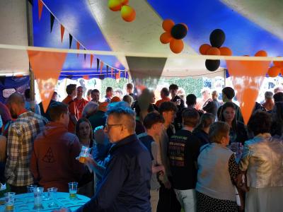 Feest na afloop kampioenswedstrijd Wittenhorst 1