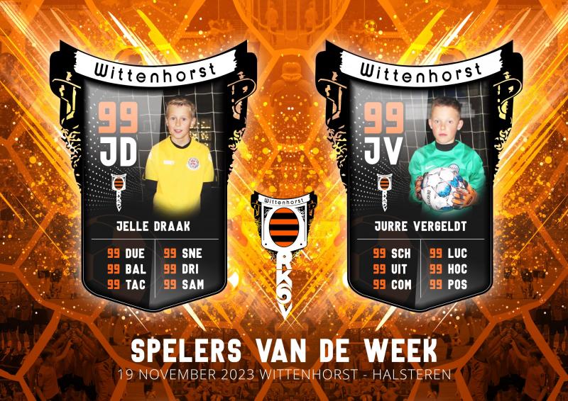 Spelers van de week Wittenhorst - Halsteren