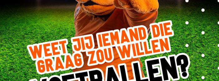 Kom samen met al jouw vriendjes voetballen