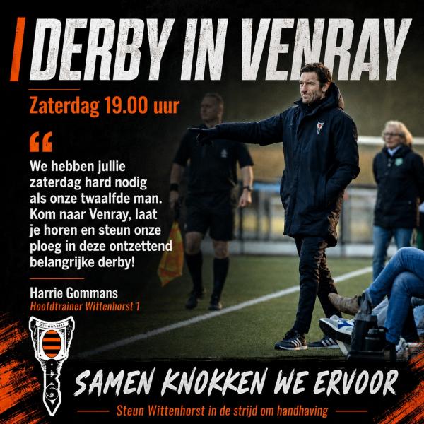 Voorbeschouwing SV Venray - Wittenhorst (met oproep van hoofdtrainer)