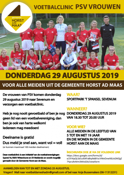 Voetbalclinic PSV Vrouwen