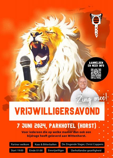 Aanmelden vrijwilligersavond 7 juni 2024