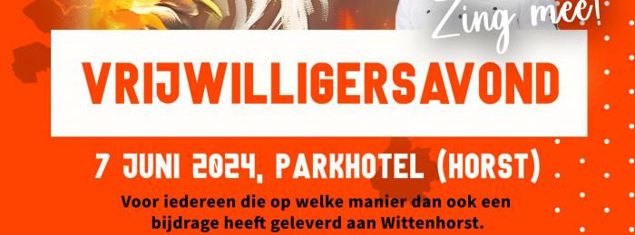 Aanmelden vrijwilligersavond 7 juni 2024