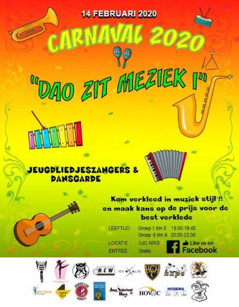 Carnavalsfeest voor jeugd in OJC Niks