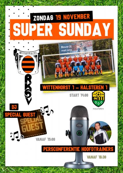 Super Sunday op zondag 19 november
